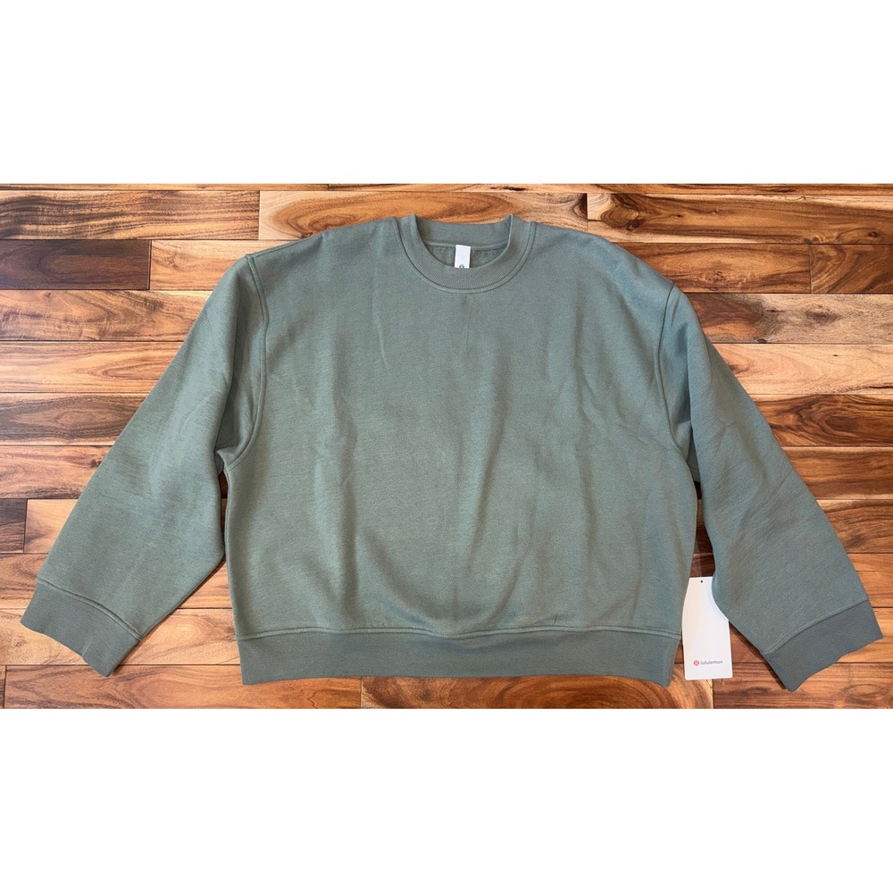 Lululemon Steady State Oversized Crew Sweatshirt Willow Green L NWT